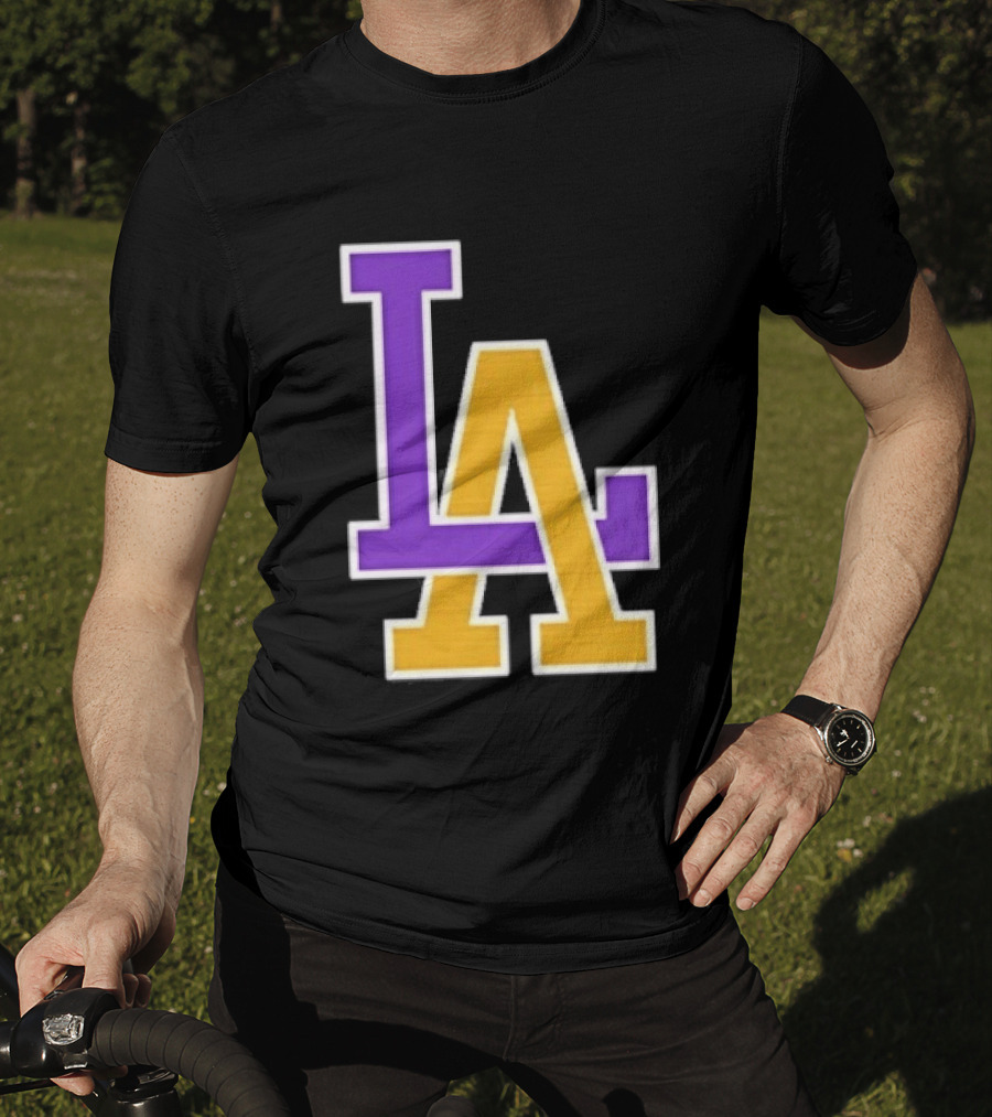 Los Angeles Lakers Purple Gold LA T-Shirt