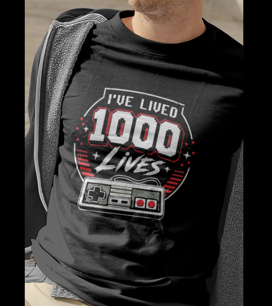I've Lived 1000 Lives Retro Gaming Controller T-Shirt