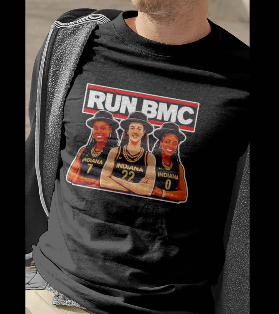Indiana Fever Stars Run BMC Caitlin Clark Basketball Team Collaboration T-Shirt