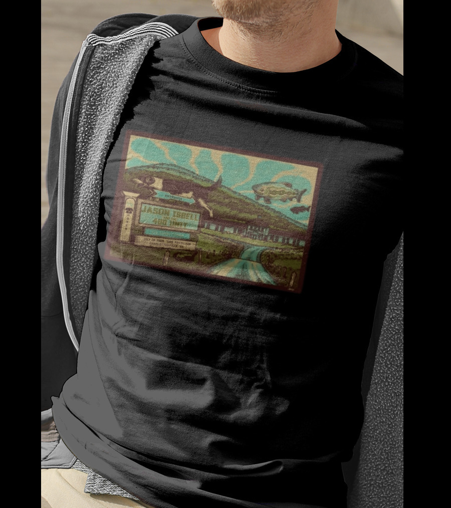 Jason Isbell And The 400 Unit July 26 2026 Ting Pavilion Charlottesville VA Concert With Dog Fish Farmhouse Scene T-Shirt