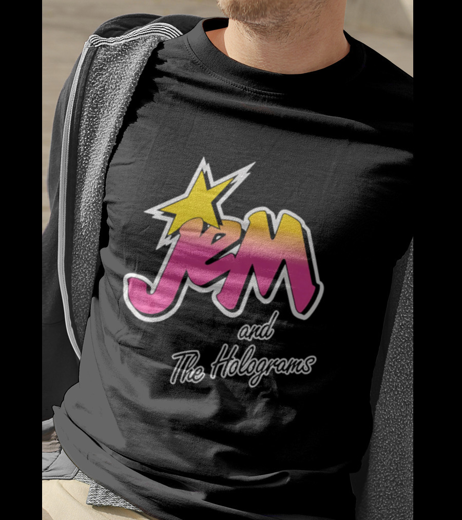 Jem And The Holograms 1980s Cartoon Logo Star Iconic Nostalgia T-Shirt