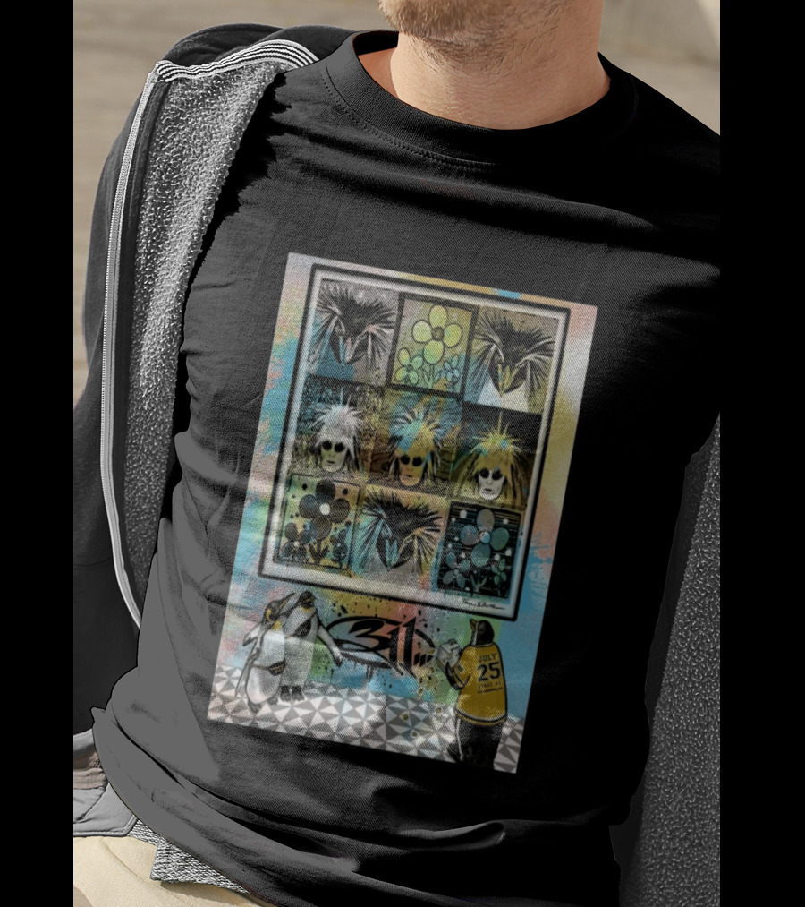 311 July 25 2026 Pittsburgh PA Penguins And Flowers By PaleoDesigns T-Shirt