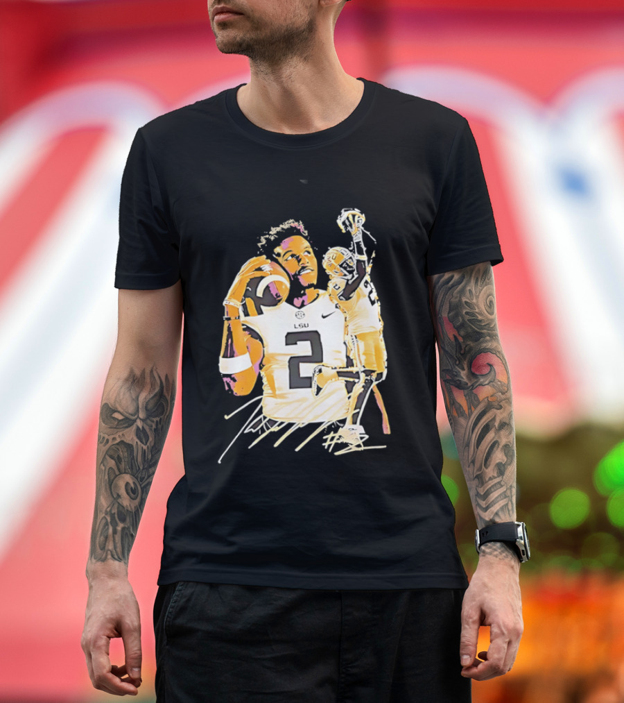 Odell Beckham Jr. LSU Tigers Football Number 2 NCAA T-Shirt