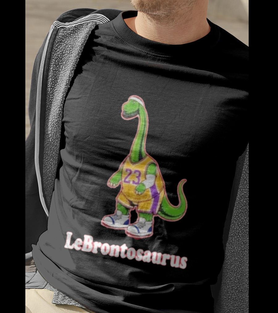 LeBrontosaurus Dinosaur Wearing Jersey 23 Basketball T-Shirt
