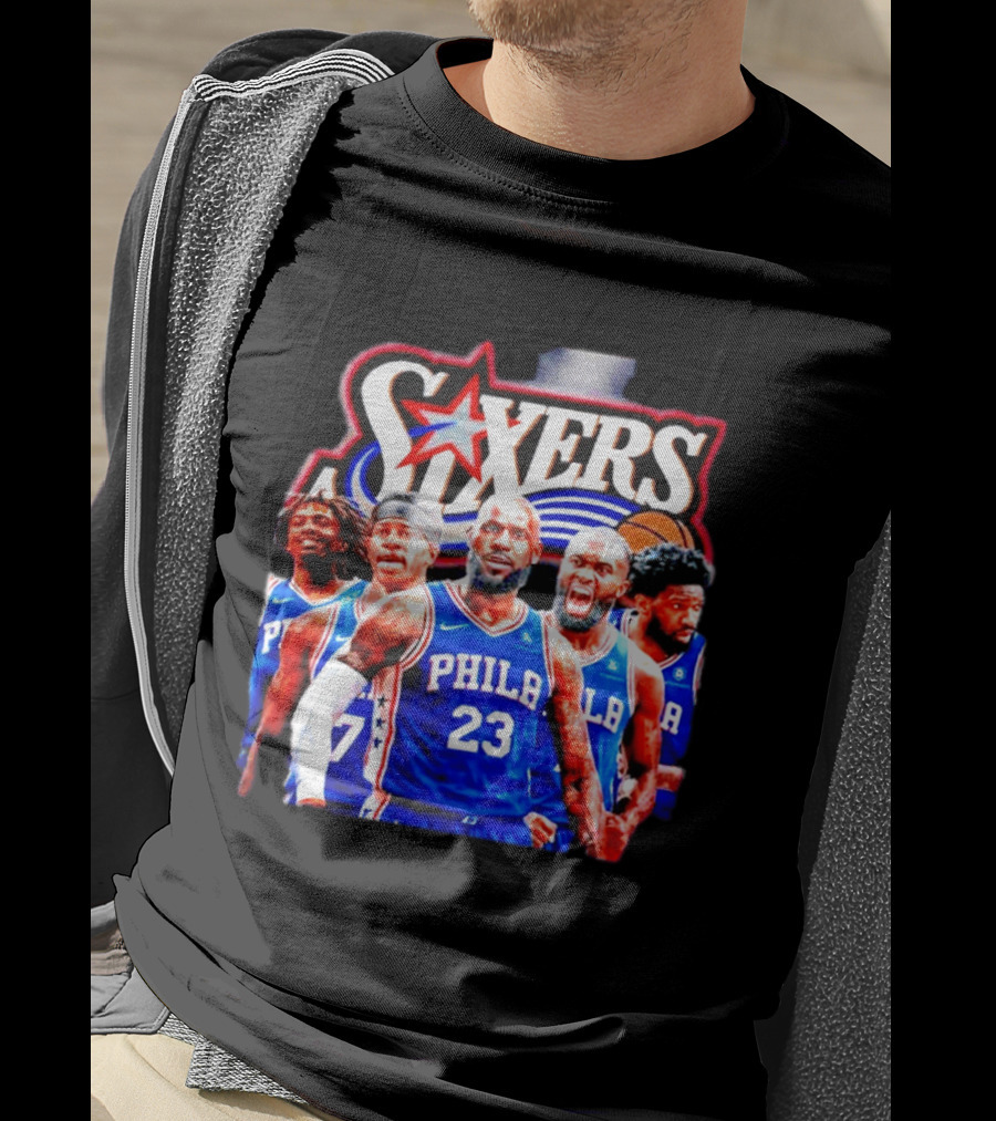 Philadelphia 76ers Star Players PHILA Jersey Sixers Basketball Team T-Shirt