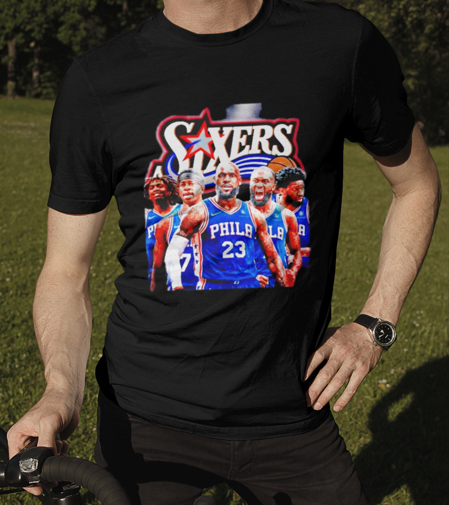 Philadelphia 76ers Star Players PHILA Jersey Sixers Basketball Team T-Shirt