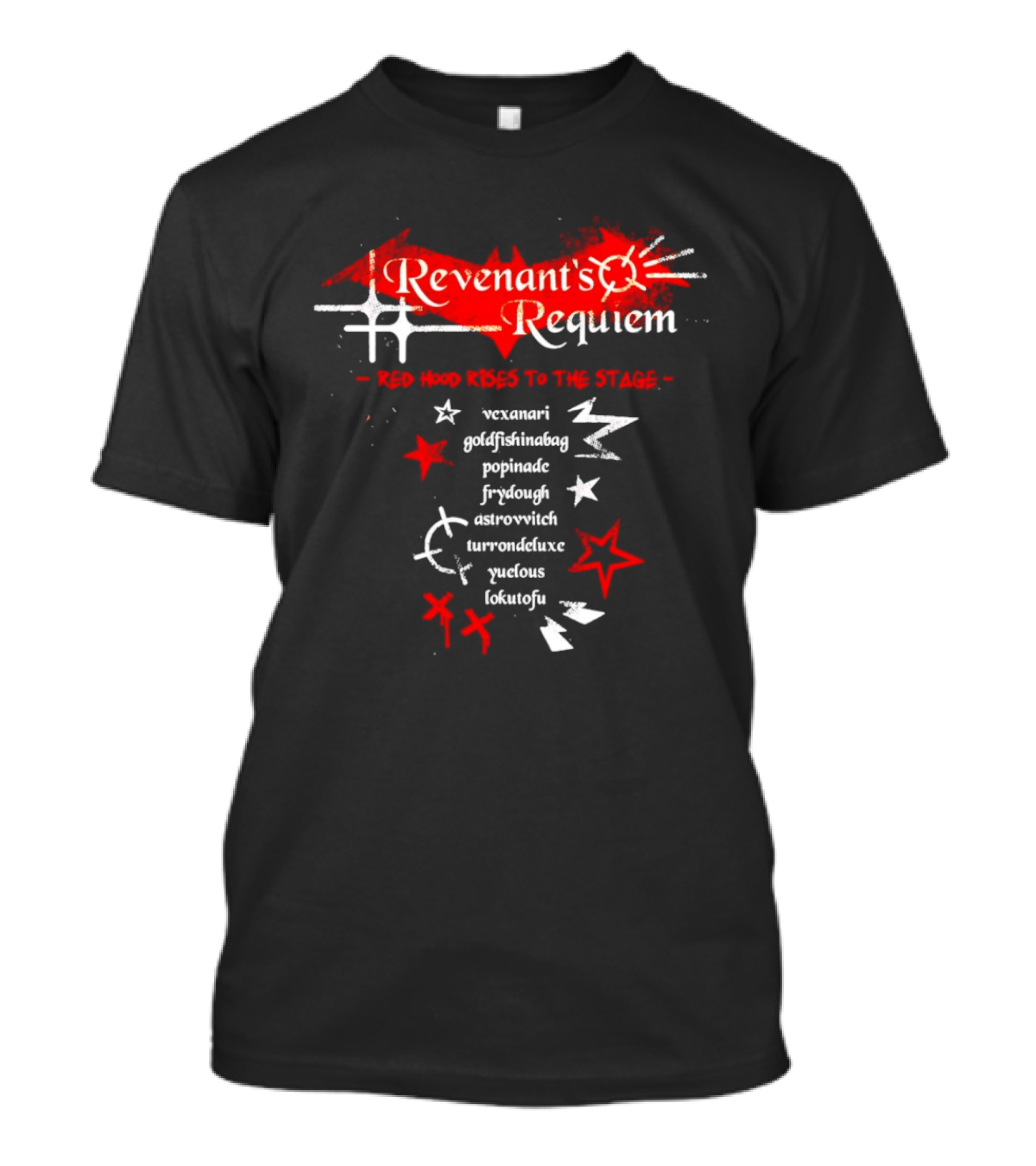 Revenant's Requiem Red Hood Rises To The Stage Stars T-Shirt