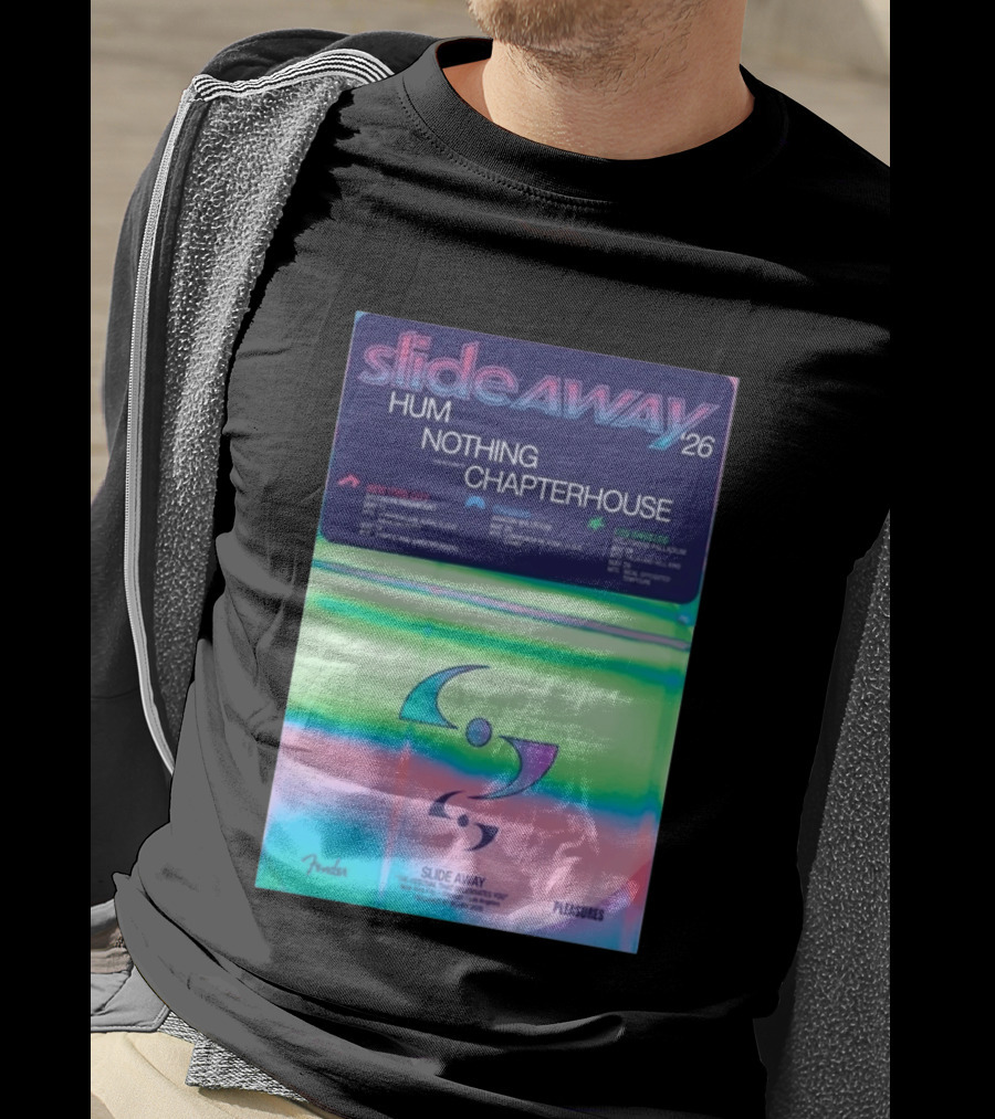 Slide Away 26 Tour Featuring Hum Nothing Chapterhouse May 2026 New York City Chicago Los Angeles T-Shirt