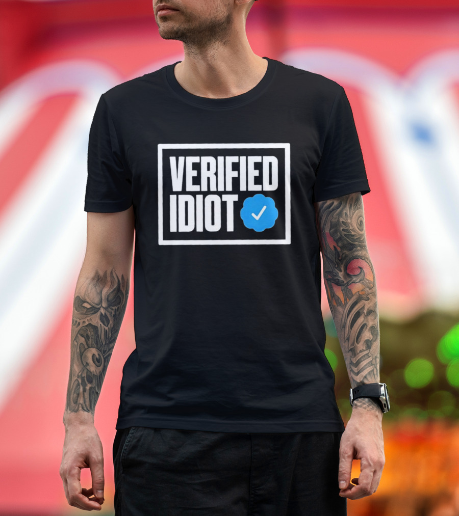 Verified Idiot Checkmark Box T-Shirt