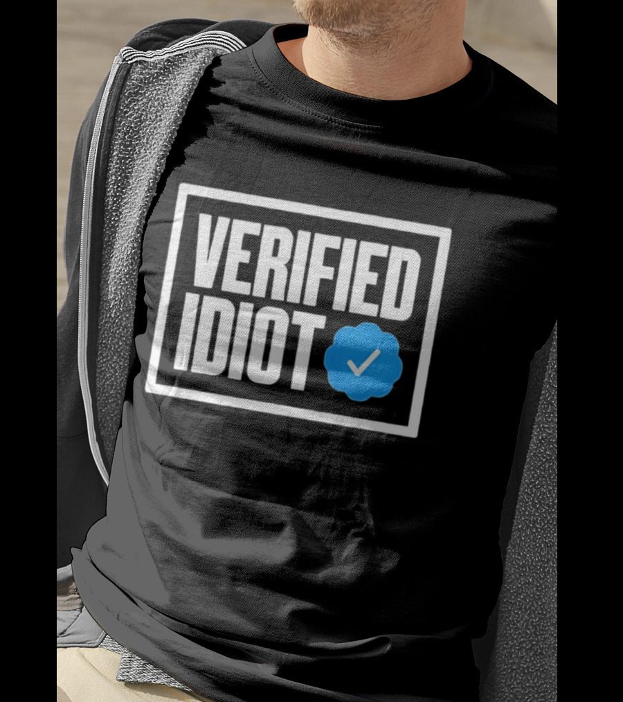 Verified Idiot Checkmark Box T-Shirt
