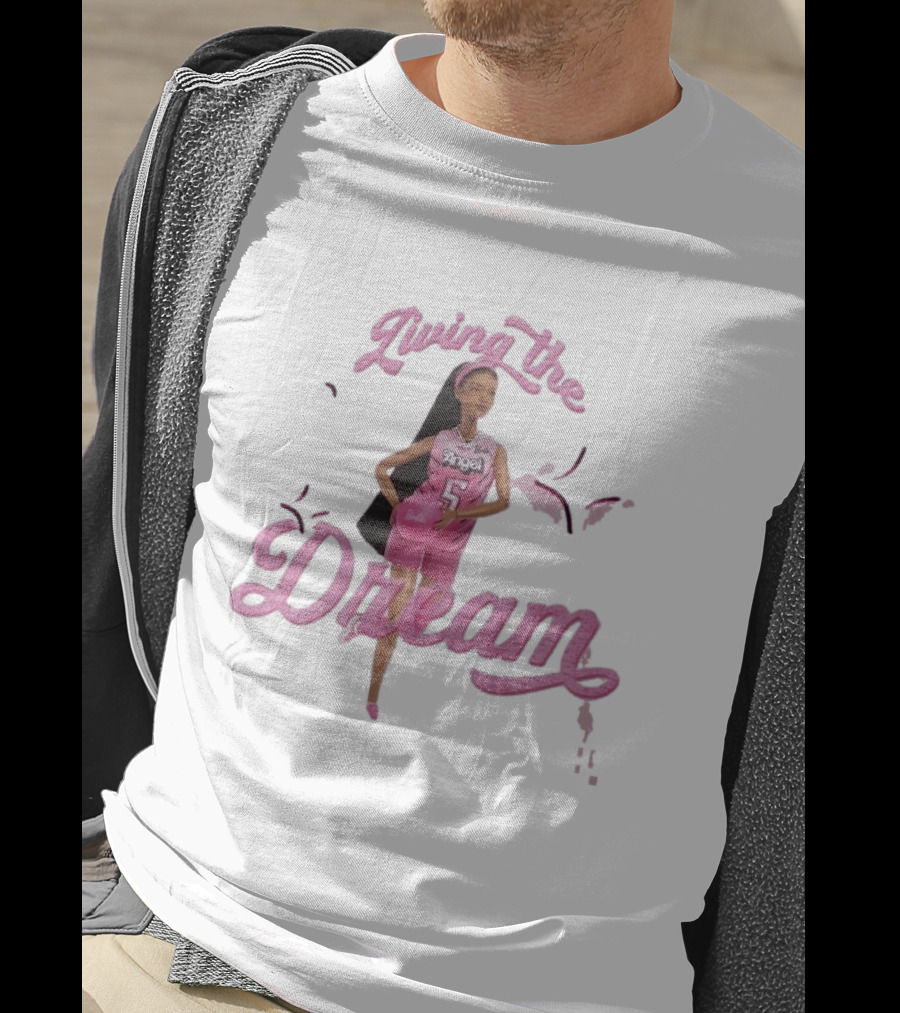 Living The Dream Barbie Angel 5 Basketball T-Shirt