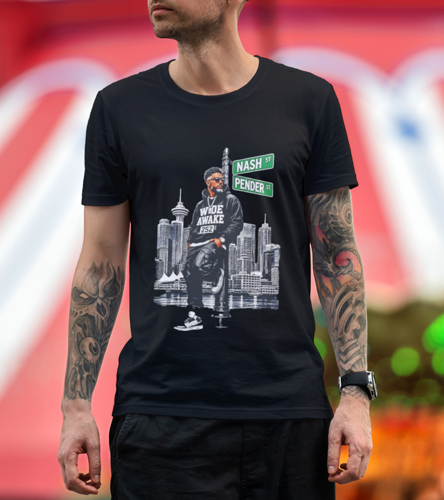 Wide Awake 252 Nash Street Pender Street Urban Skyline T-Shirt
