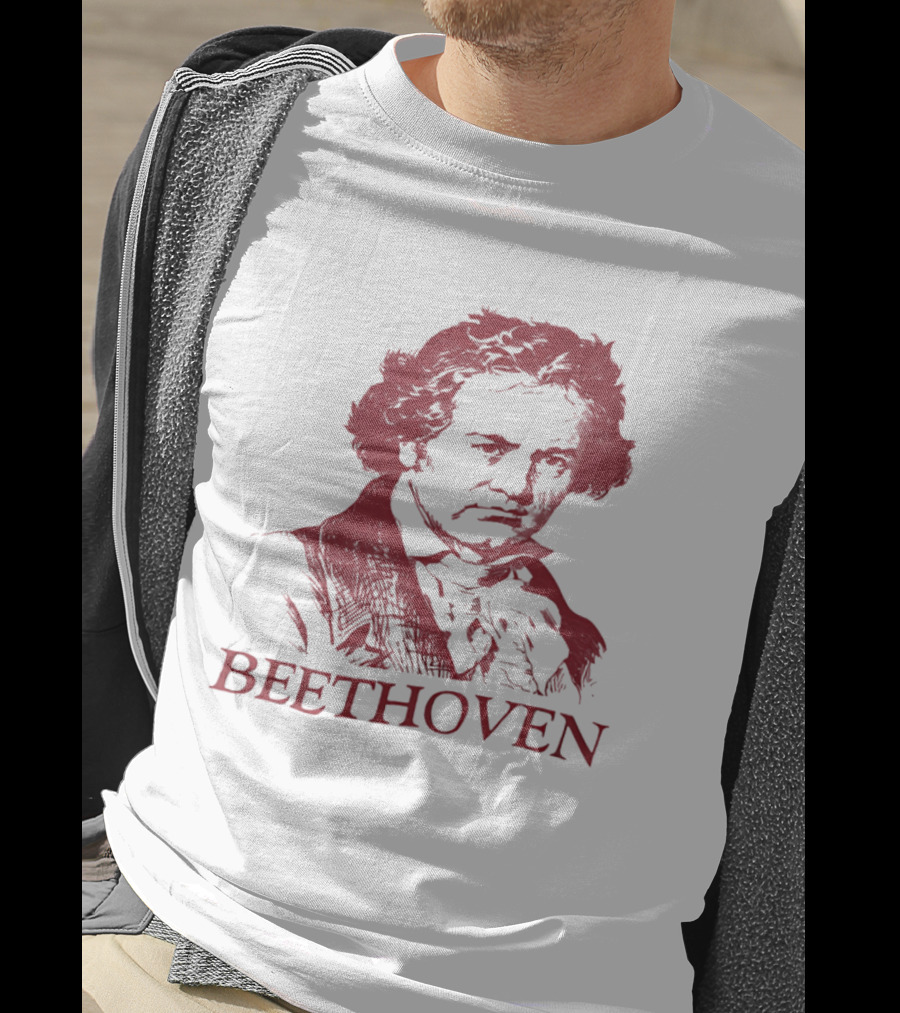 Beethoven Beethoven Classical Music Icon Bold Red T-Shirt