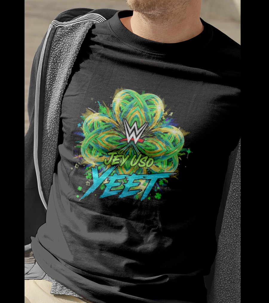 WWE Jey Uso Yeet St Patrick's Day 2026 Clover T-Shirt