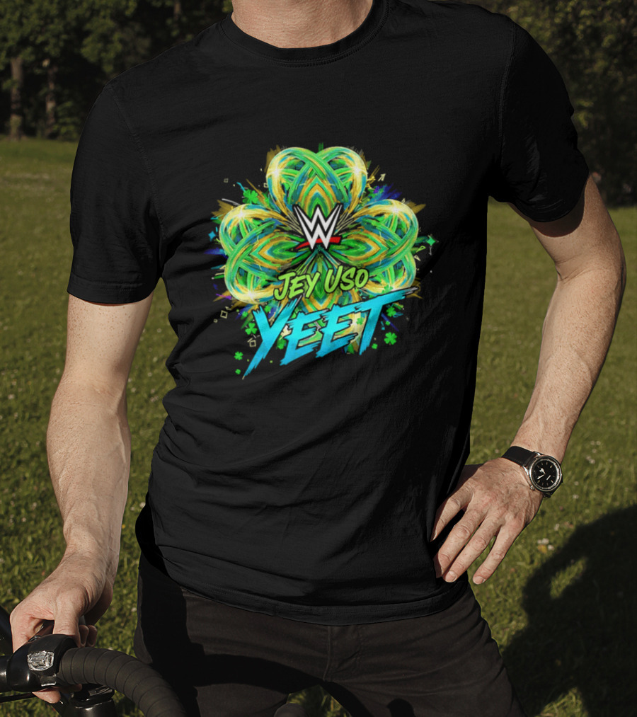 WWE Jey Uso Yeet St Patrick's Day 2026 Clover T-Shirt