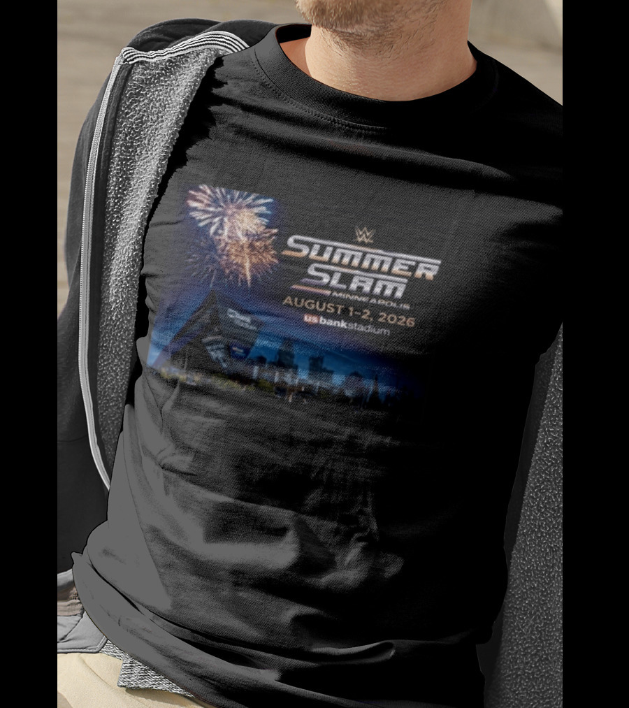 WWE SummerSlam Minneapolis August 1 2 2026 US Bank Stadium Event T-Shirt