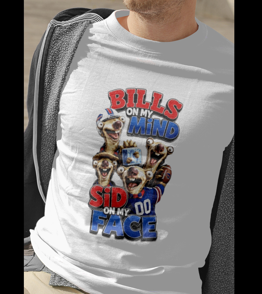 Buffalo Bills On My Mind Funny Sid Character Face Creation T-Shirt