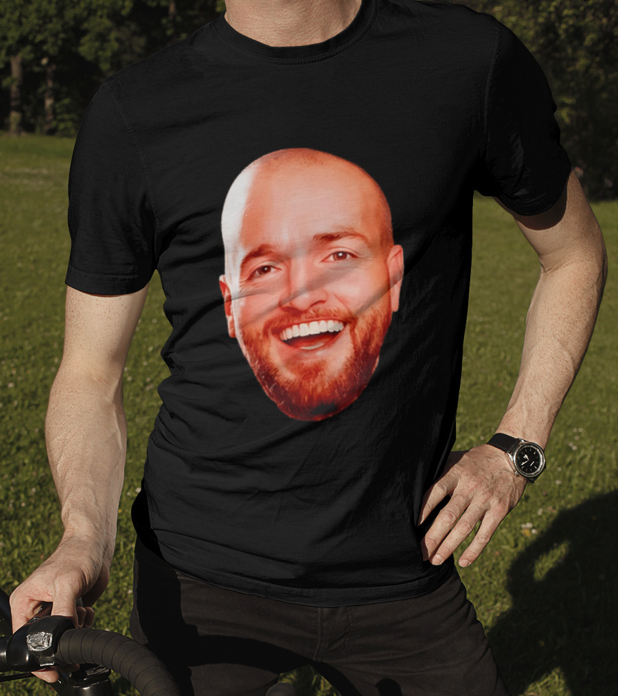 The Smiling Man Happy Face Bold Expression T-Shirt