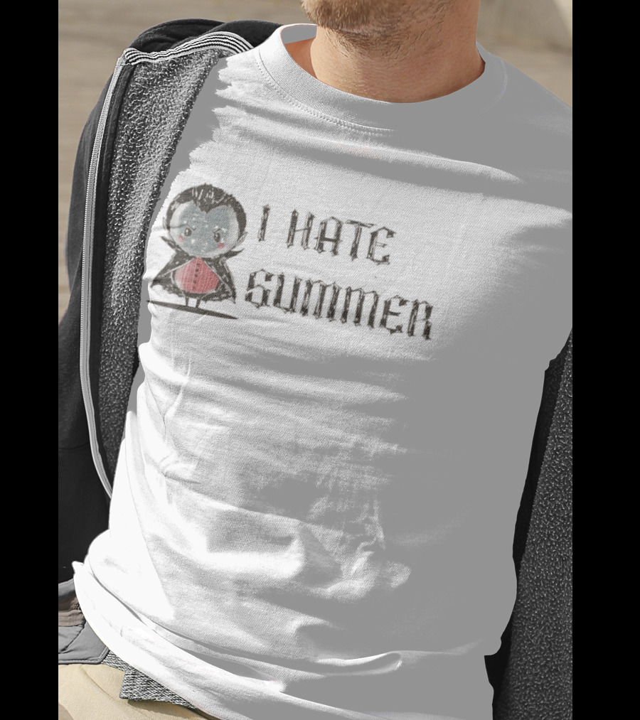 Dracula I Hate Summer Cute Vampire Comic T-Shirt