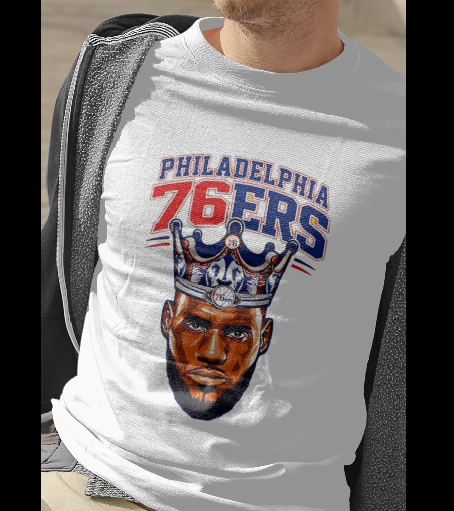 Philadelphia 76ers Lebron James 23 Basketball King Crown T-Shirt