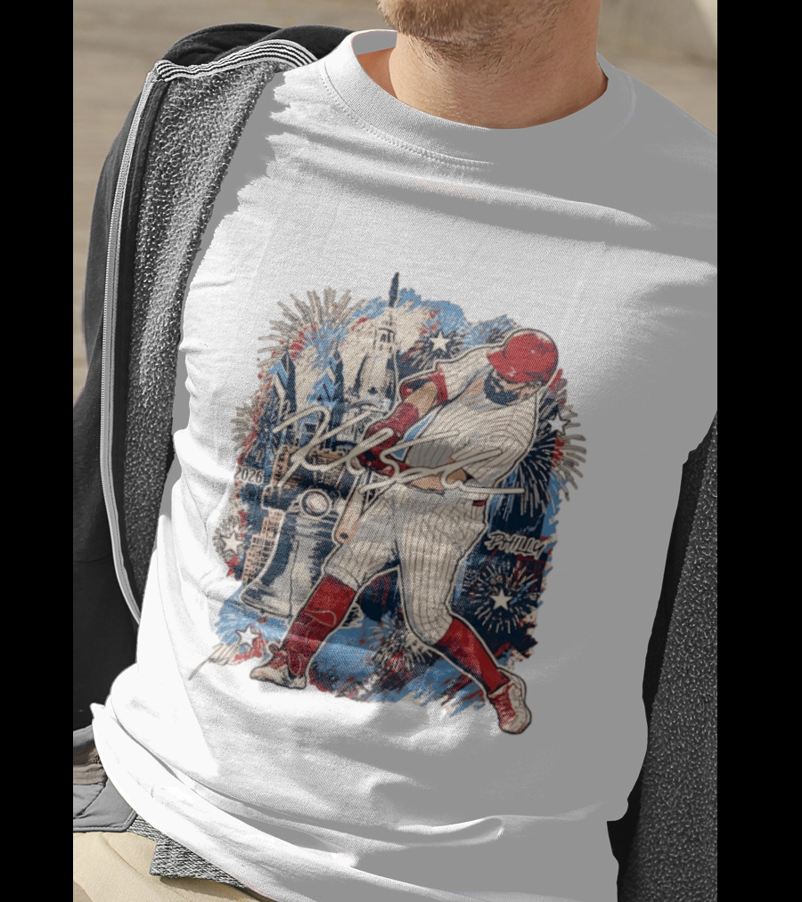Philadelphia Phillies Kyle Schwarber 2026 MLB All Star Fireworks Philly Liberty Bell T-Shirt
