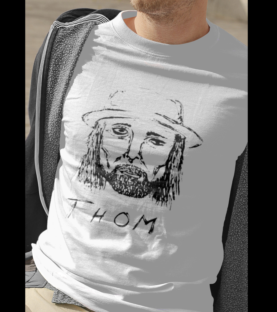 Thom Yorke Sketch Illustrated Hat T-Shirt