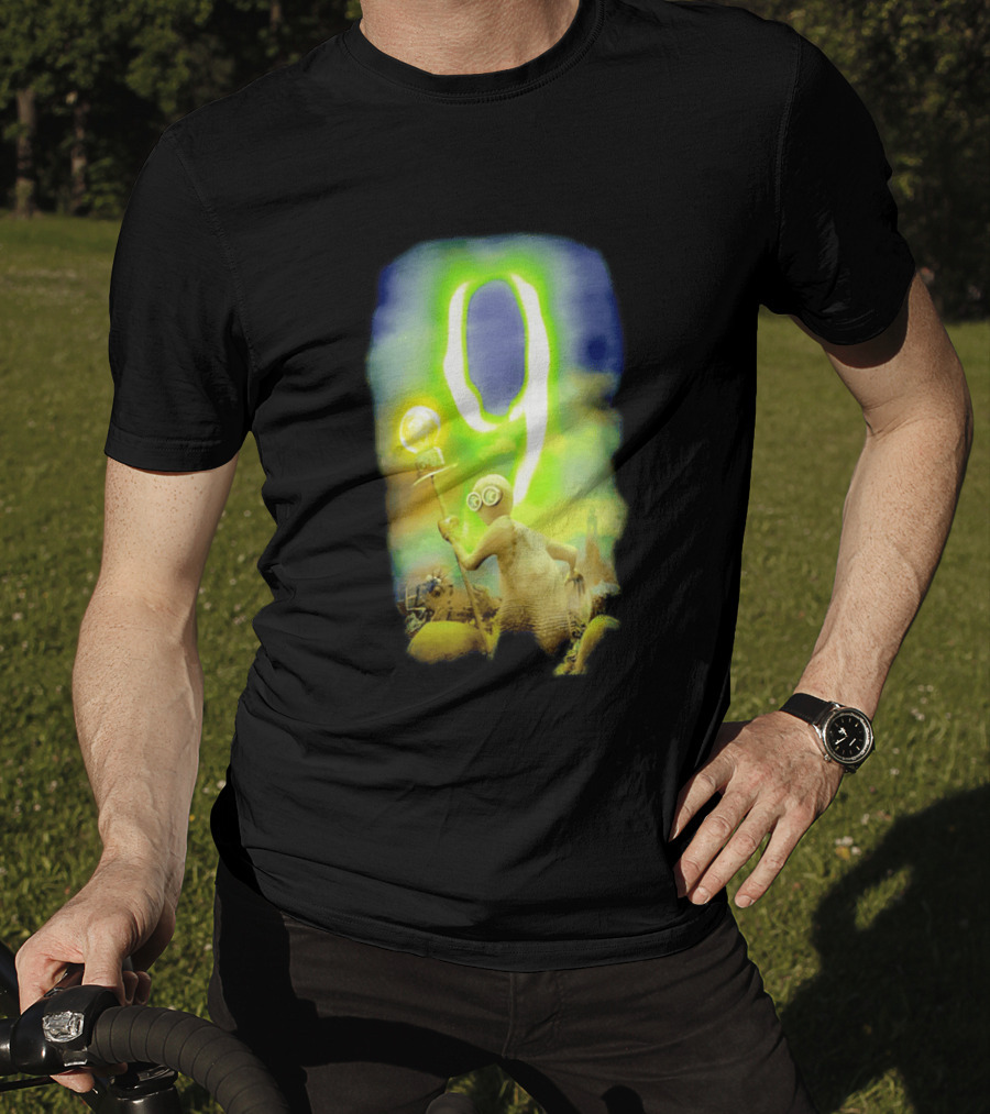 9 Movie Iconic Character With Light Bulb Staff And Gas Mask T-Shirt