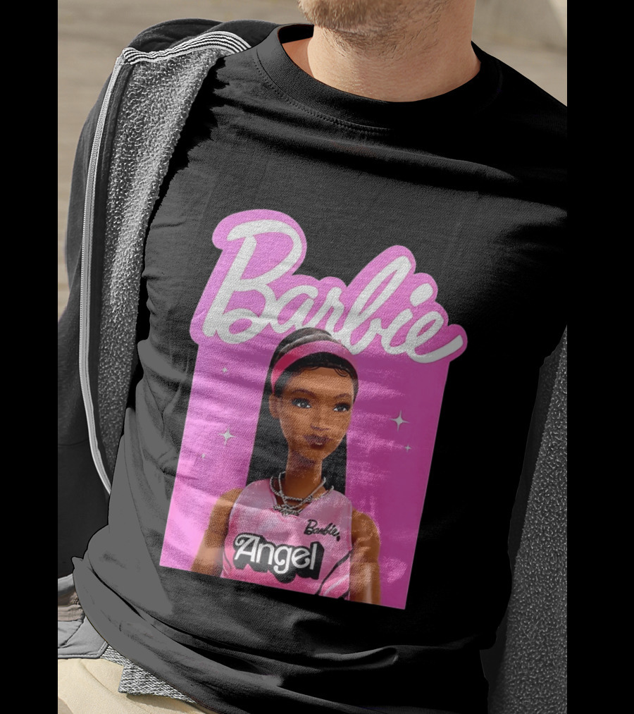 Angel Reese Barbie Doll Basketball Jersey Pink T-Shirt