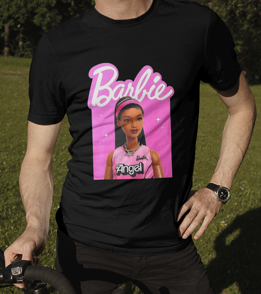 Angel Reese Barbie Doll Basketball Jersey Pink T-Shirt