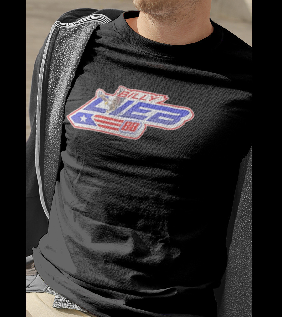 Billy Lieb No 88 Racing Driver American Eagle And Flag T-Shirt