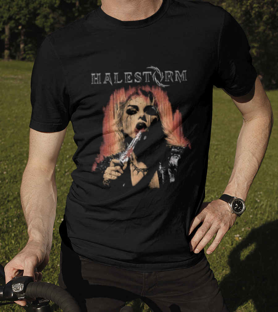 Halestorm Don't Forget To Smile Rain Blood T-Shirt