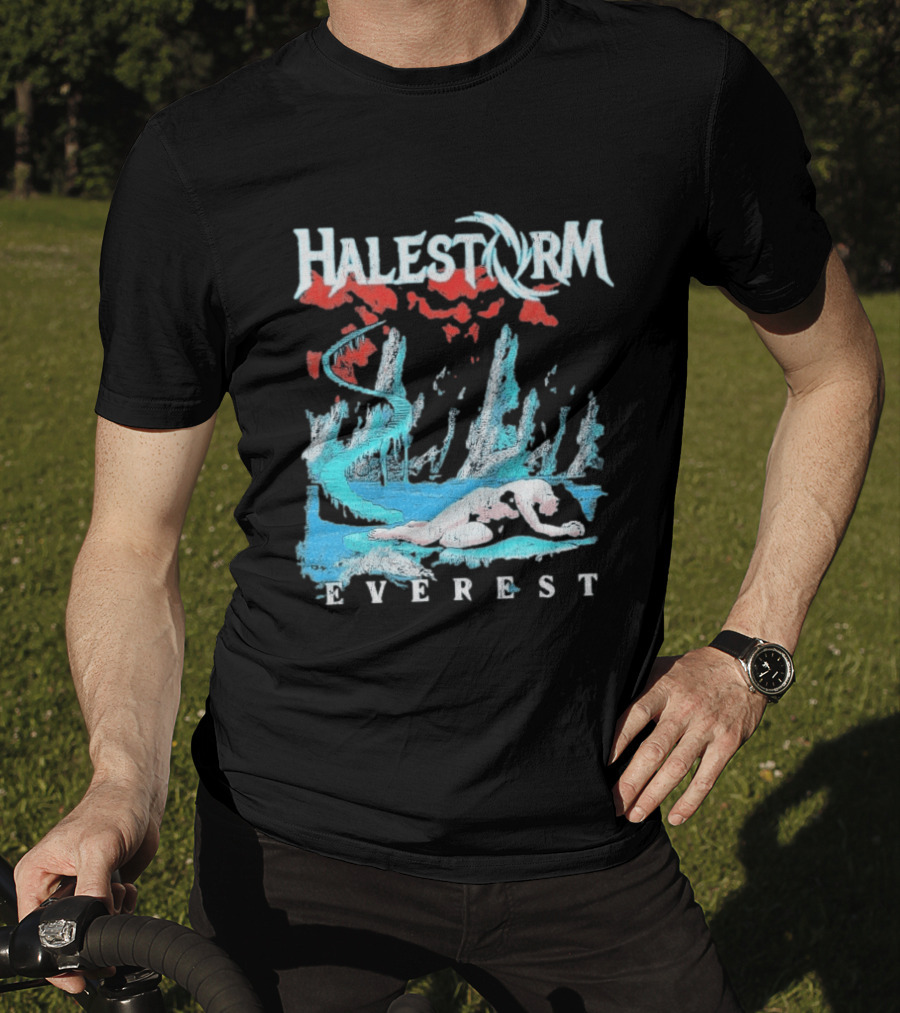 Halestorm Everest Distressed Surreal Mountain Landscape T-Shirt