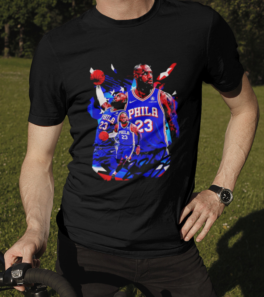 LeBron James Phila 23 Philadelphia 76ers Dunking Crypto Com T-Shirt