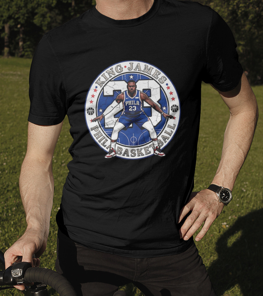 King James 23 Phila Basketball Philadelphia 76ers LeBron James T-Shirt