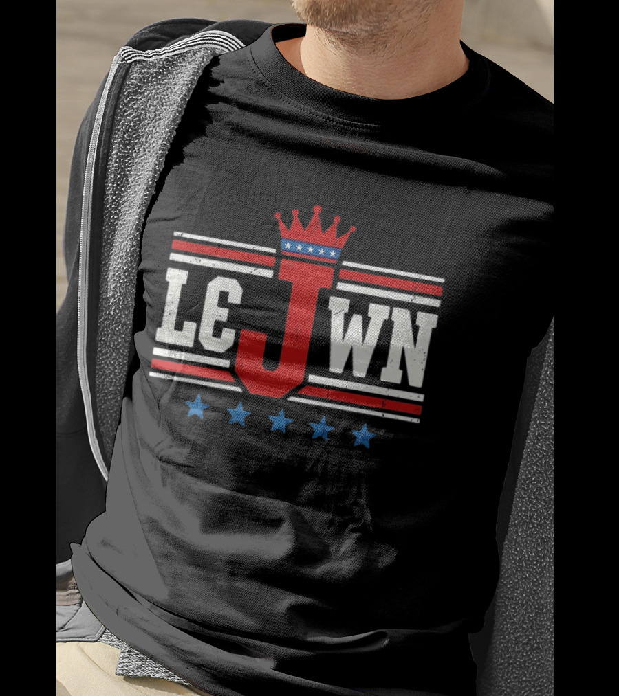Philadelphia 76ers LeJWN NBA Crown Stars T-Shirt