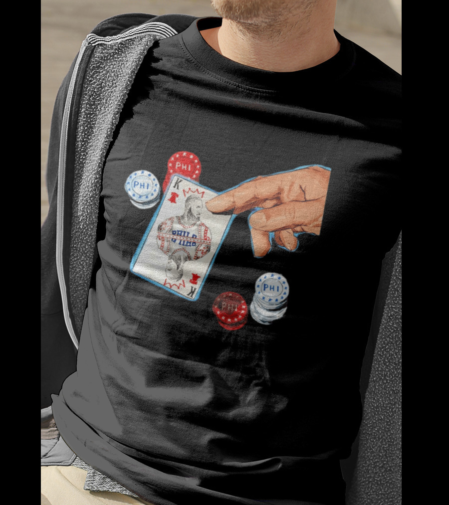 Philadelphia 76ers King Playing Card LeBron James The Last Hand T-Shirt