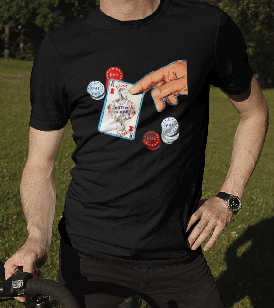 Philadelphia 76ers King Playing Card LeBron James The Last Hand T-Shirt