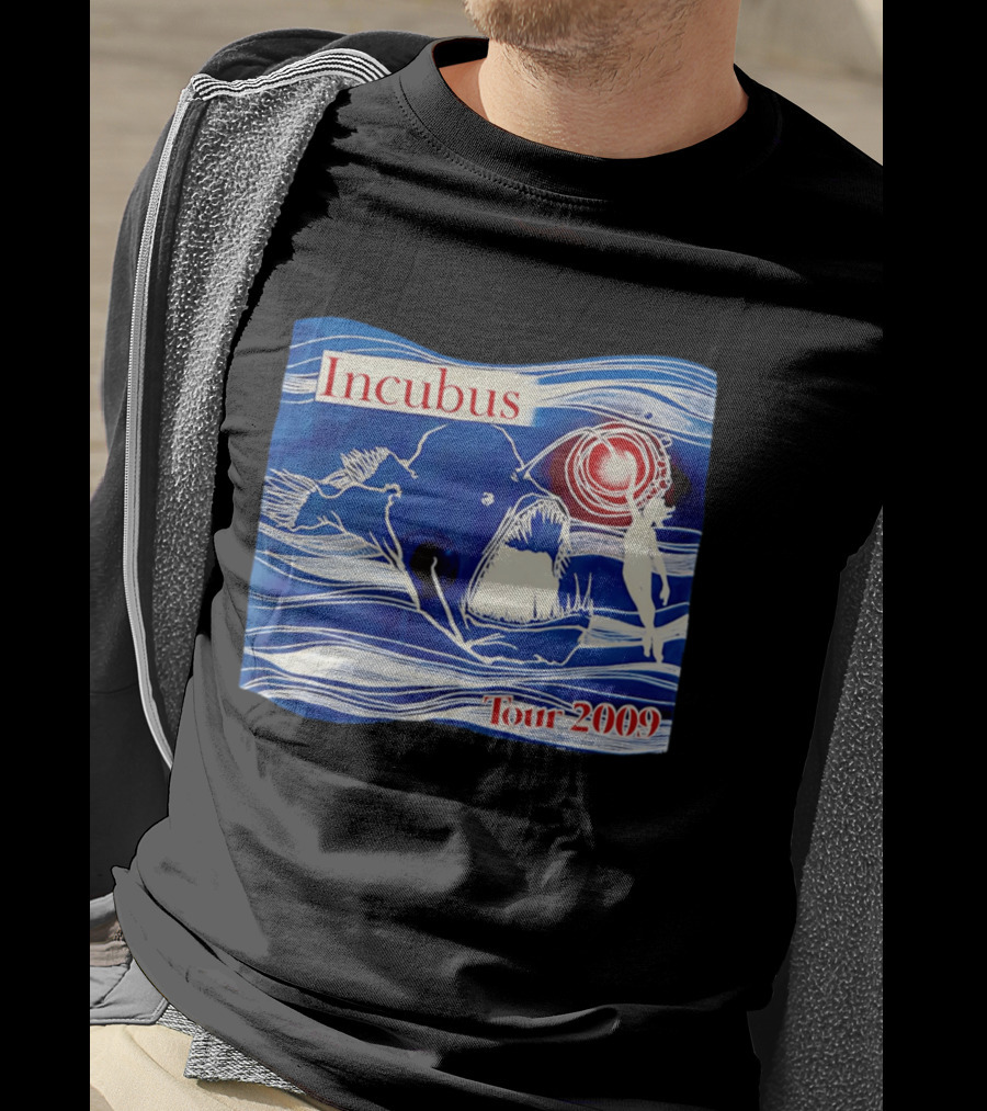 Incubus Tour 2009 Anglerfish Mermaid T-Shirt