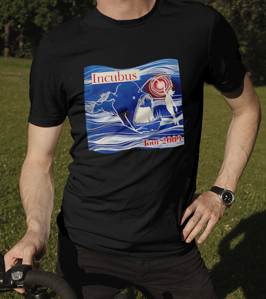Incubus Tour 2009 Anglerfish Mermaid T-Shirt