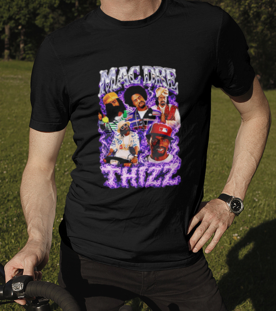 Mac Dre Thizz Collage Purple Rap Music T-Shirt
