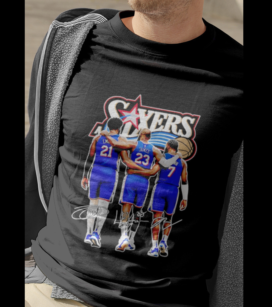 Philadelphia 76ers Embiid James Harden Back To Back Basketball Stars Sixers T-Shirt