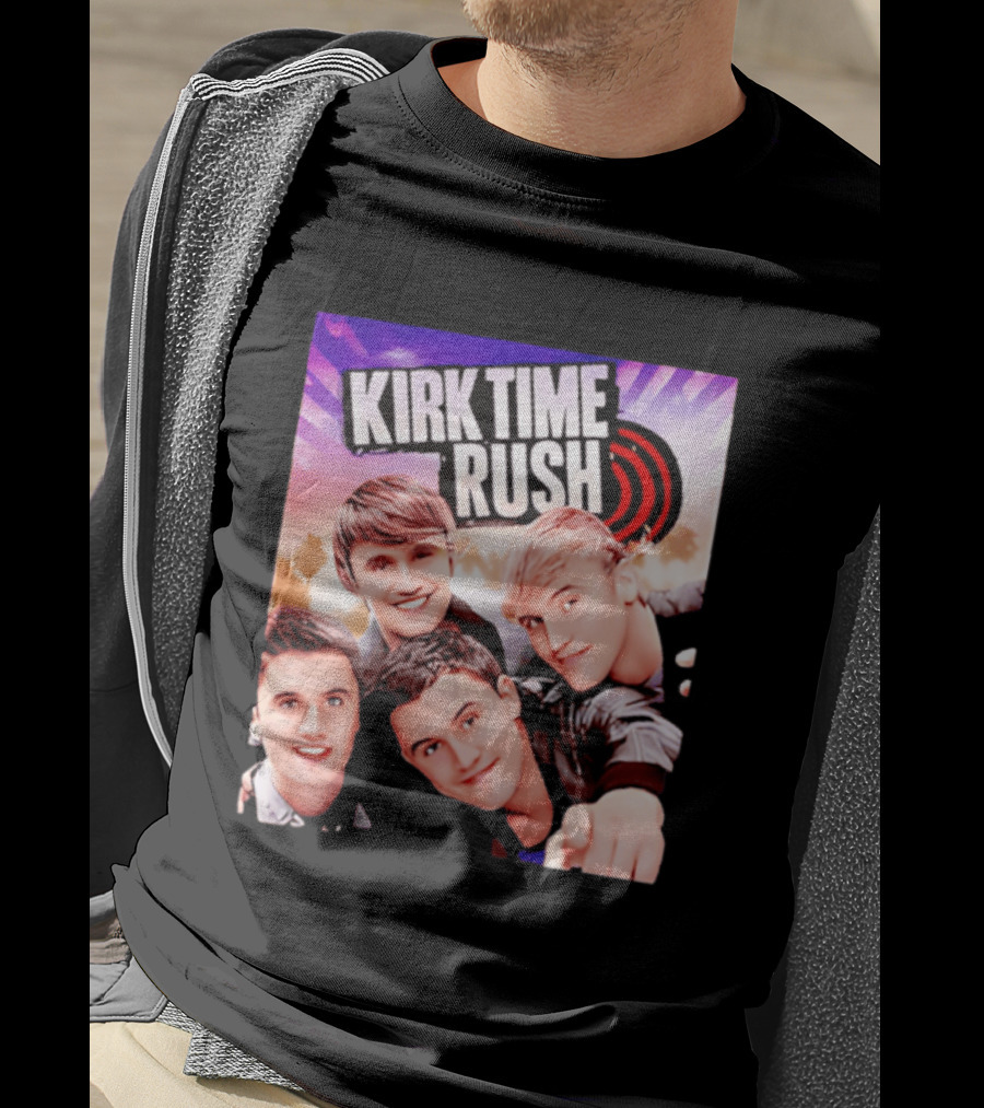 Kirk Time Rush Band Members With Palm Trees T-Shirt