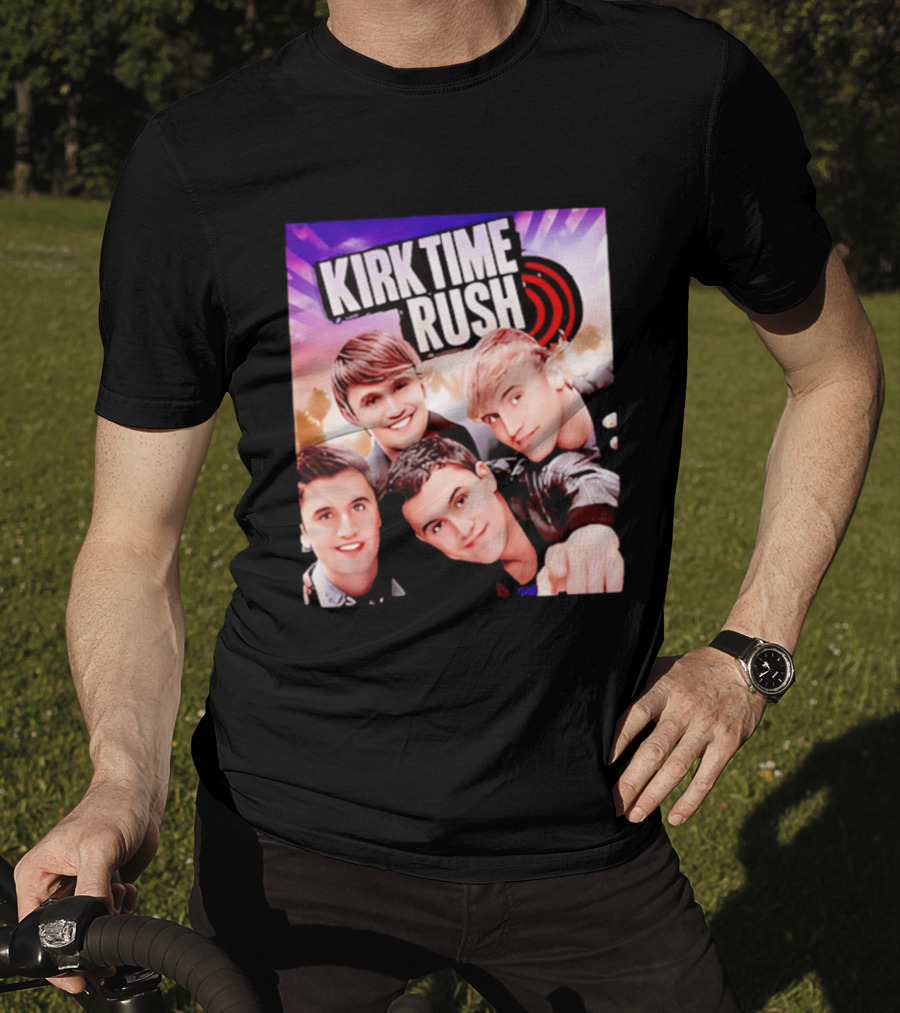 Kirk Time Rush Band Members With Palm Trees T-Shirt