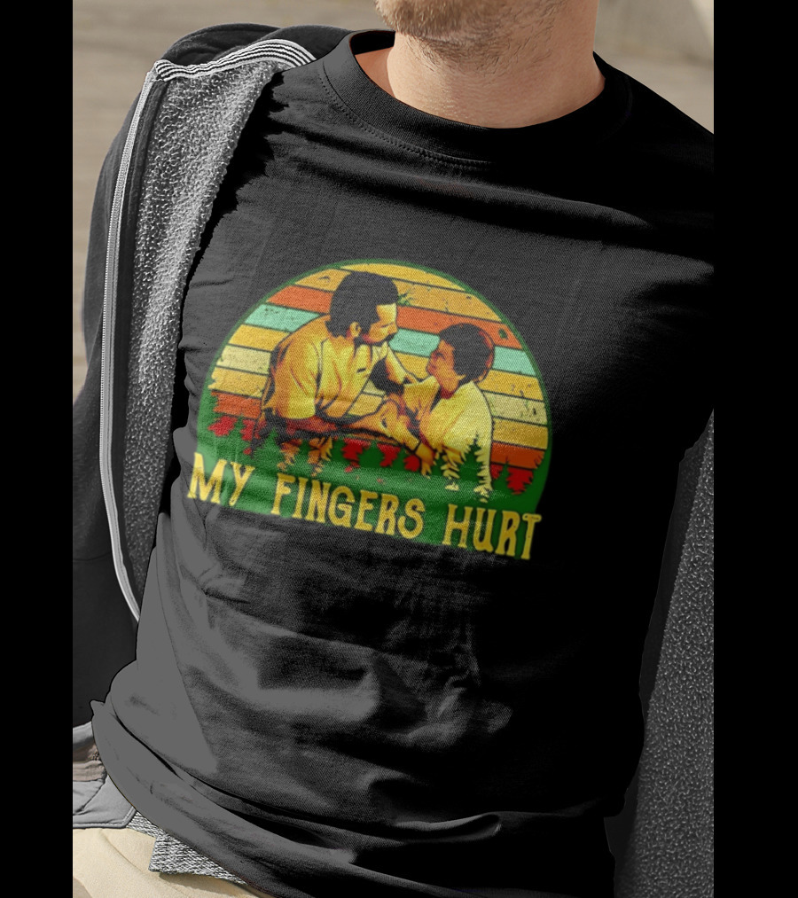 Happy Gilmore My Fingers Hurt Scene Vintage Style Adam Sandler T-Shirt