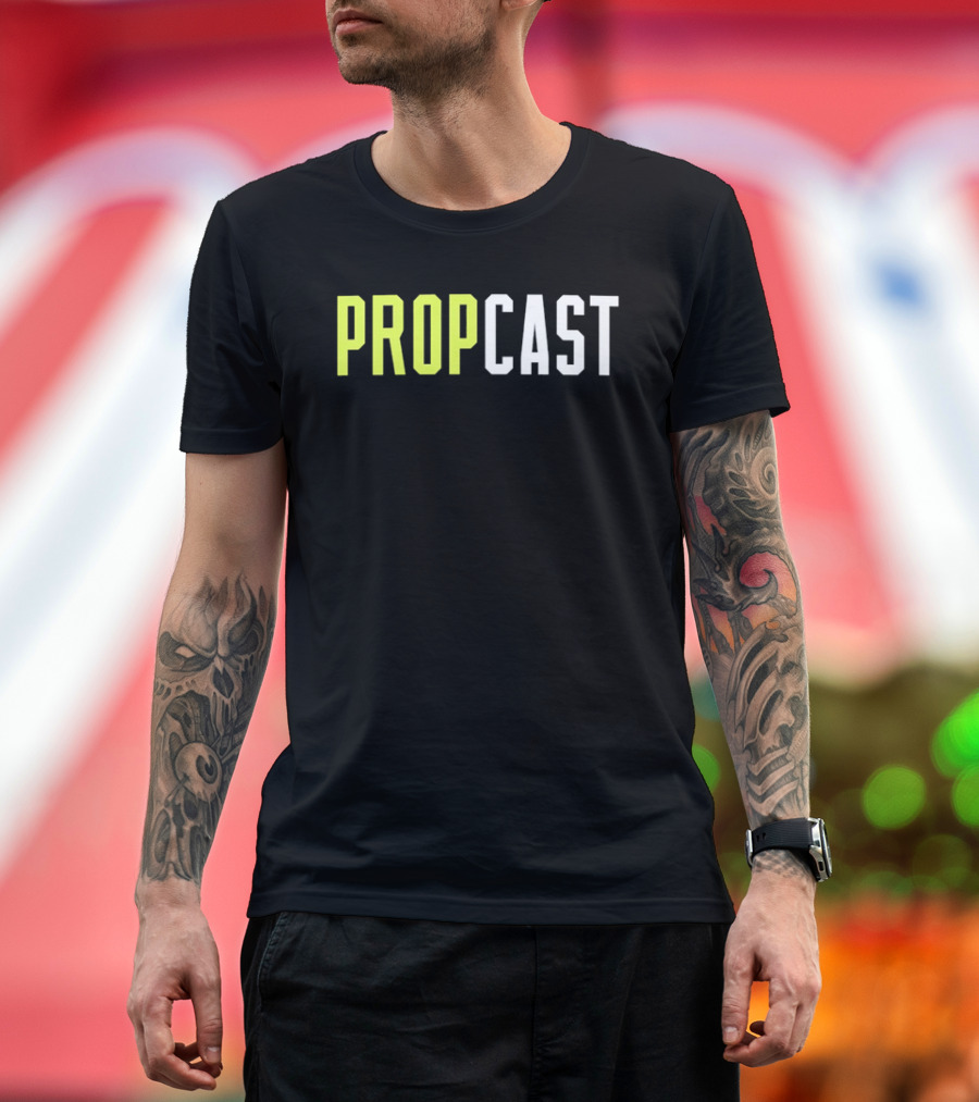 Propcast Podcast Merchandise Yellow And White T-Shirt
