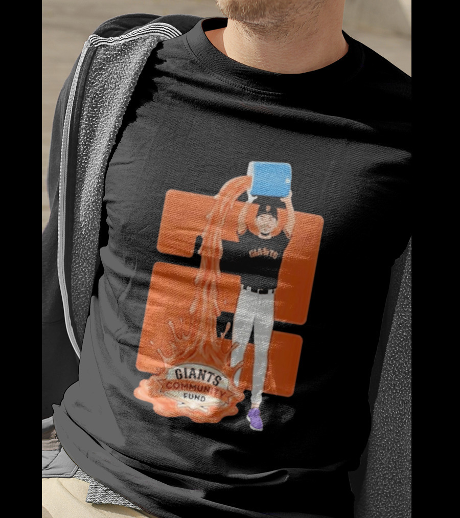 San Francisco Giants Community Fund Player Orange Bucket Splash T-Shirt