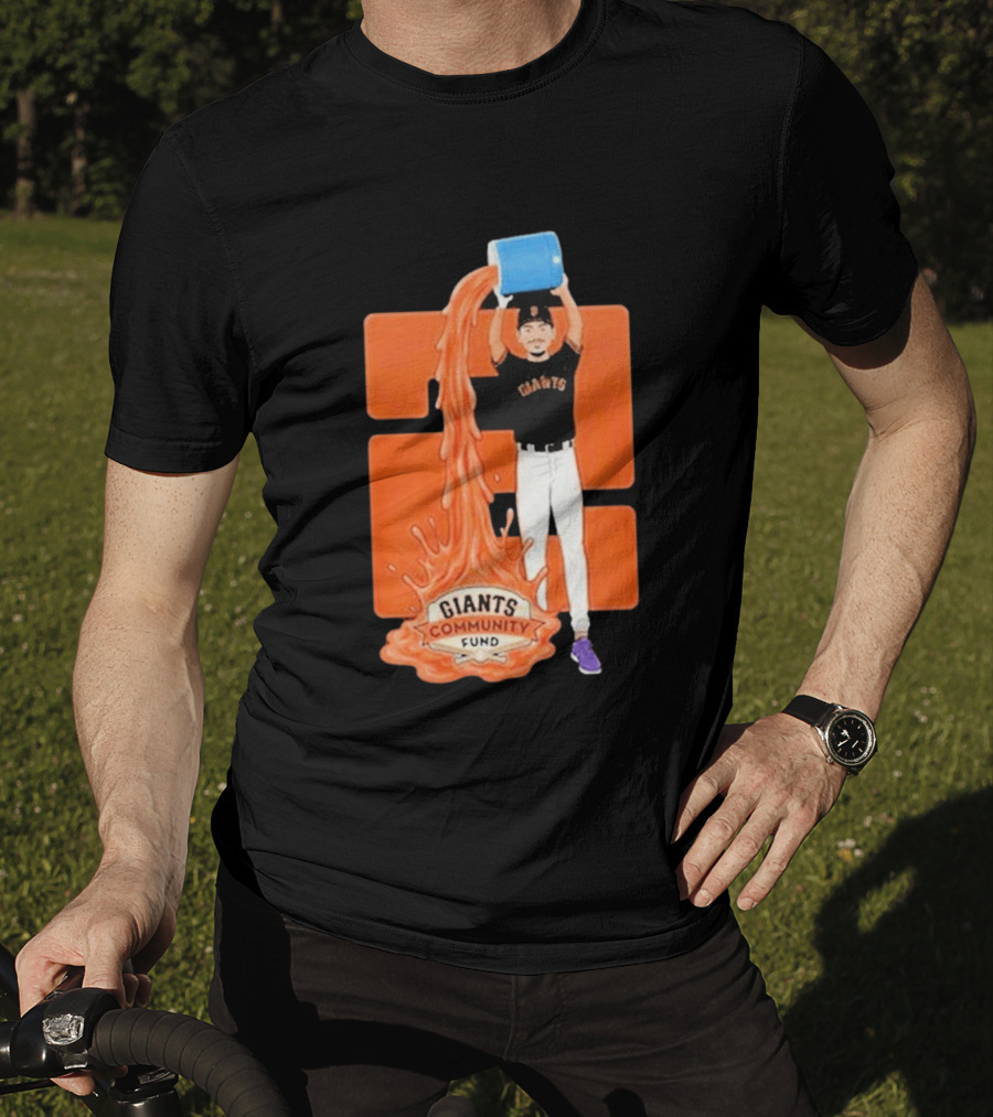 San Francisco Giants Community Fund Player Orange Bucket Splash T-Shirt