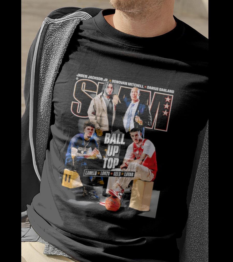 Slam Magazine Ball Up Top LaMelo Lonzo Gelo LaVar Chicago Bulls Legends T-Shirt