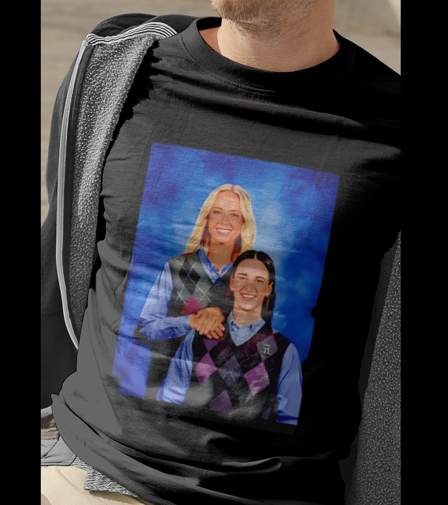 Sophie Cunningham Vs Caitlin Clark Step Brothers Portrait Style Sports Rivalry T-Shirt