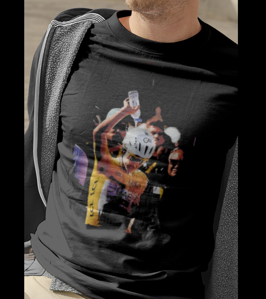 Tadej Pogačar Cooling Off With Water Bottle T-Shirt